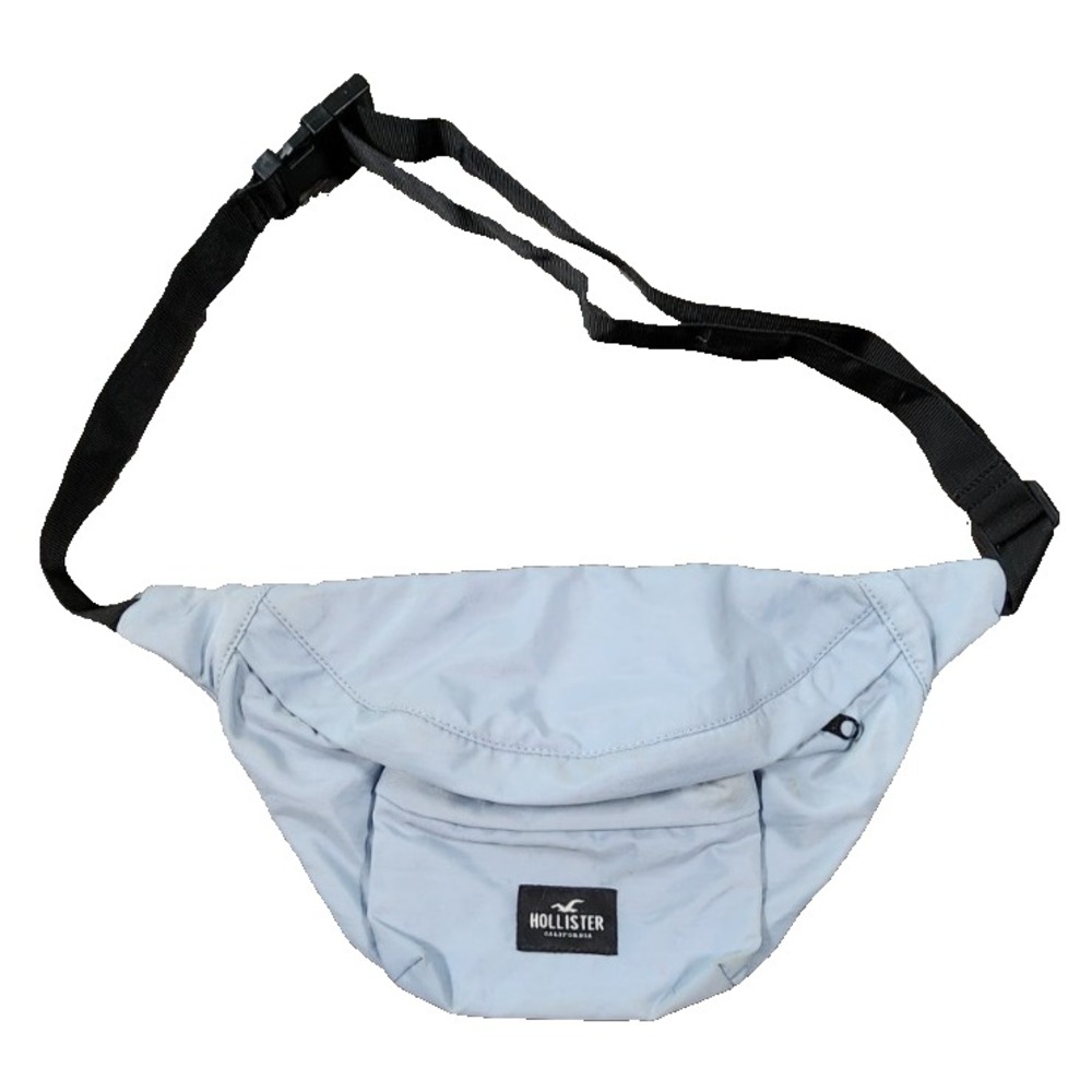 Hollister California Light Blue Waist Bag Fanny Pack Adjustable Strap Logo
